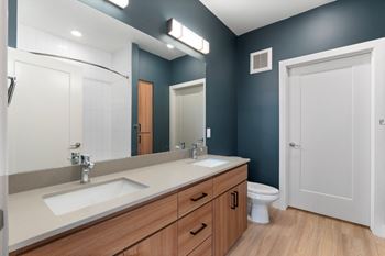 Double vanities with undermount sinks*